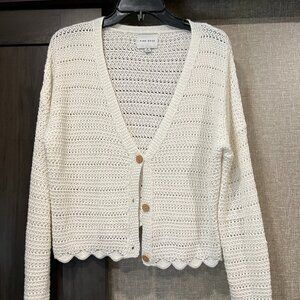 Pink Rose - Crochet Cardigan - Medium